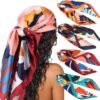 Grand Foulards Carrés en Satin